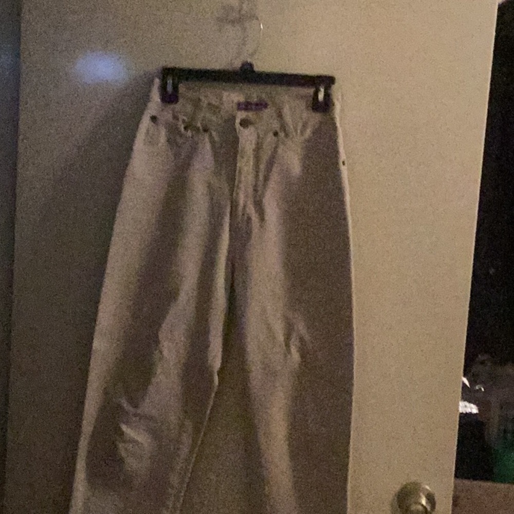 Beige denim jeans